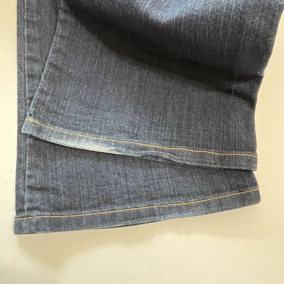 LOFT FACTORY Jeans Size 14 Blue Dark Wash ORIGINAL BOOTCUT Stretch Denim - Picture 6 of 11